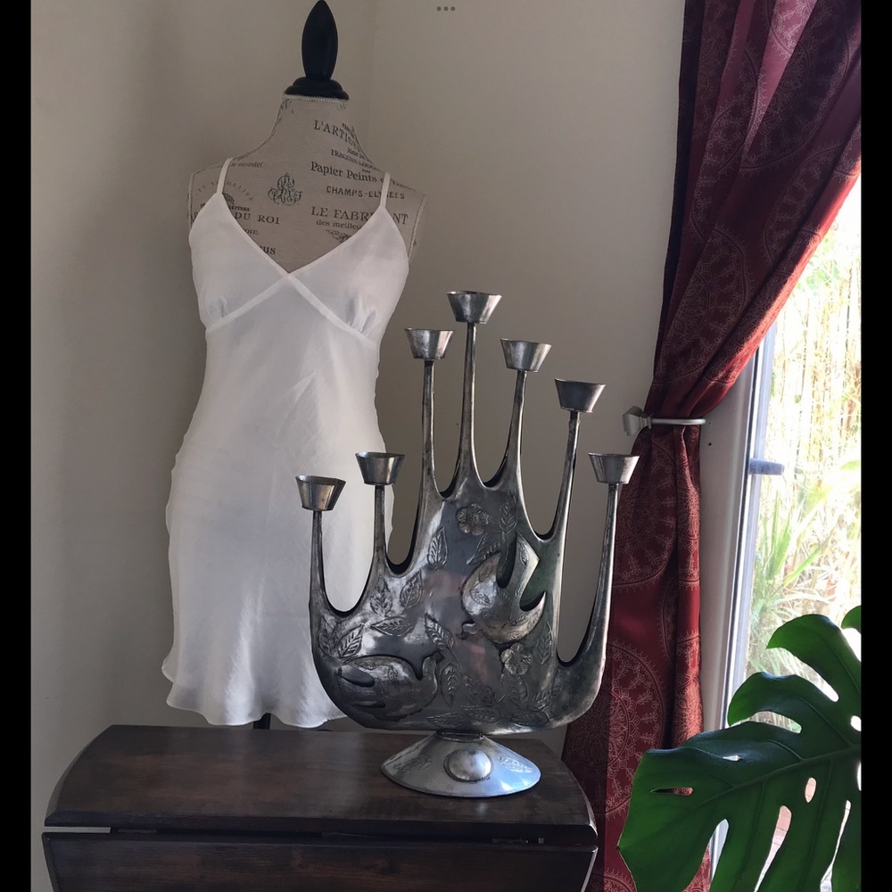 Gene Byron Highly-Collectible Scarce Vintage MCM Iconic Tin Candelabra - Picture 3 of 5